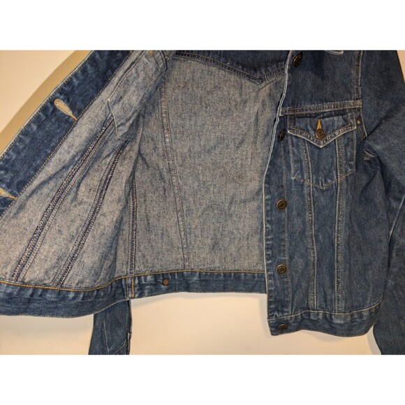 Abercrombie & Fitch Jean Jacket Girls XL Button Blue Classic Casual Denim VTG - Picture 6 of 12